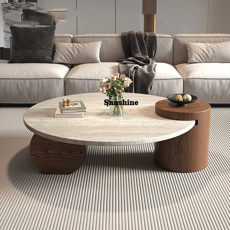 デザイナー木製コーヒーテーブル和モダン北欧寝室コーヒーテーブルミニマリストユニークなメサ補助玄関ホール家具