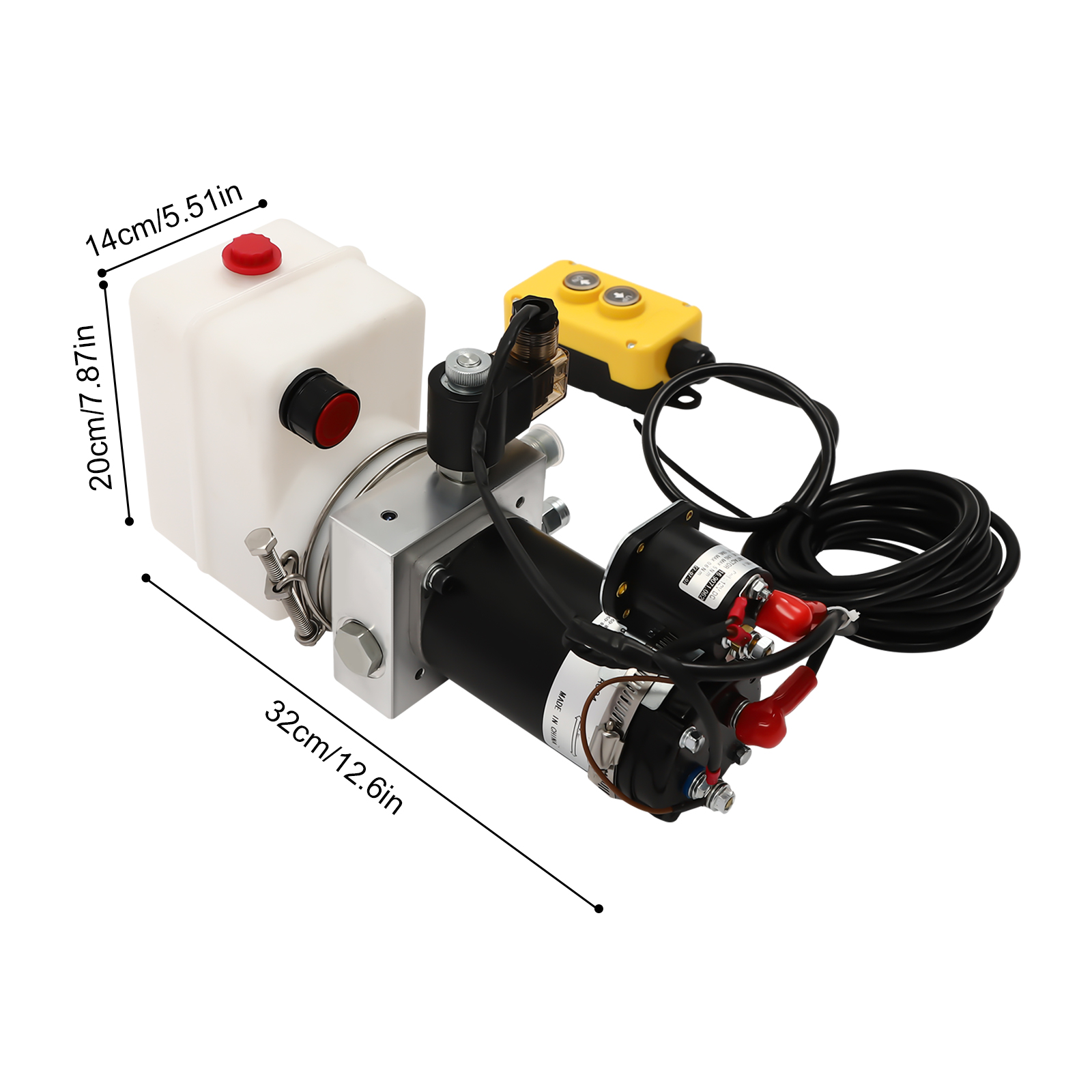 油圧ポンプ、電源ユニット 12V リモコン付き、ダンプトレーラー用単動ダンプトラックポンプ