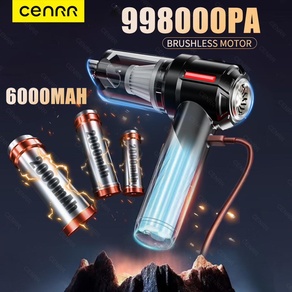 CENRR 998000PA ミニ車掃除機ポータブルハンドヘルドコードレス強力な車のクリーナー強力な吸引カークリーナー家電