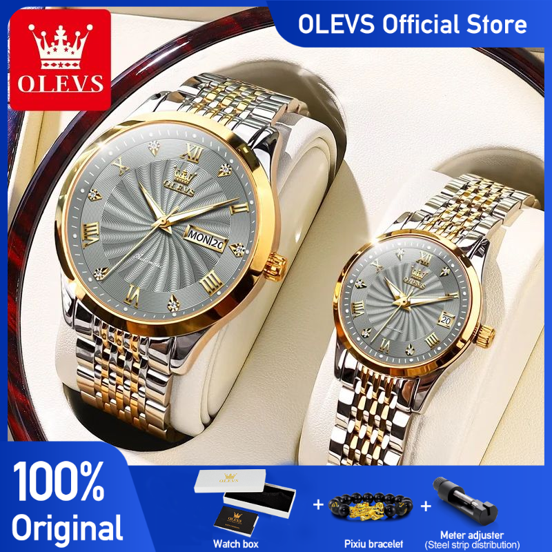 カップルウォッチ OELVS ブランドの高級自動機械式時計ステンレス鋼防水時計レロジオ masculino カップルギフト 6630