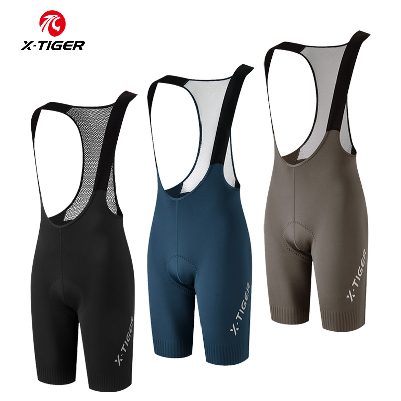 X-TIGER メンズ サイクリング ビブショーツ 120 密度パッド入りプロフェッショナル サイクリング ビブパンツ MTB ロード 8 時間長距離自転車ショーツ