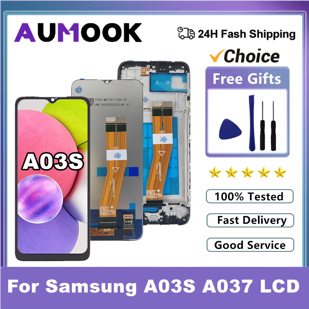 6.5 ''A03S スクリーンサムスン A03S 液晶 A037F A037M A037G A037U A037W 液晶ディスプレイタッチスクリーンデジタイザアセンブリの交換
