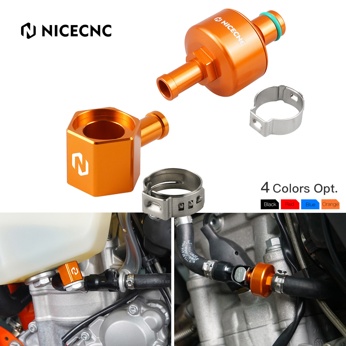 NICECNC KTM EXC 300 EXC 250 XCW 250 300 2023 SXF 250 SXF 450 XCF 250 350 450 2020-2022 燃料フィルター燃料ラインタンクコネクタ