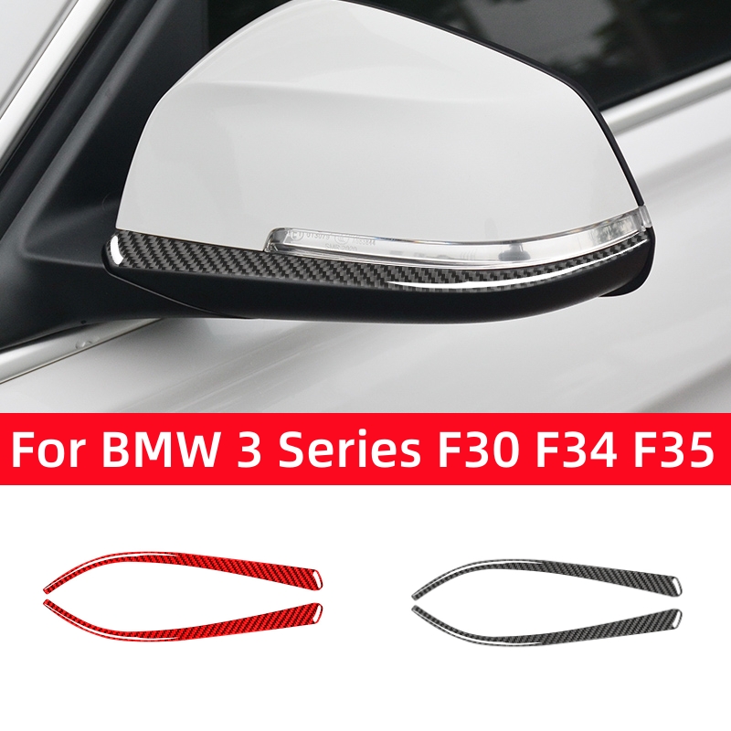 Bmw 3 シリーズ GT F30 F34 2013-2018 アクセサリーカーボンファイバー修正された車のバックミラー装飾ストリップトリムカバーステッカー