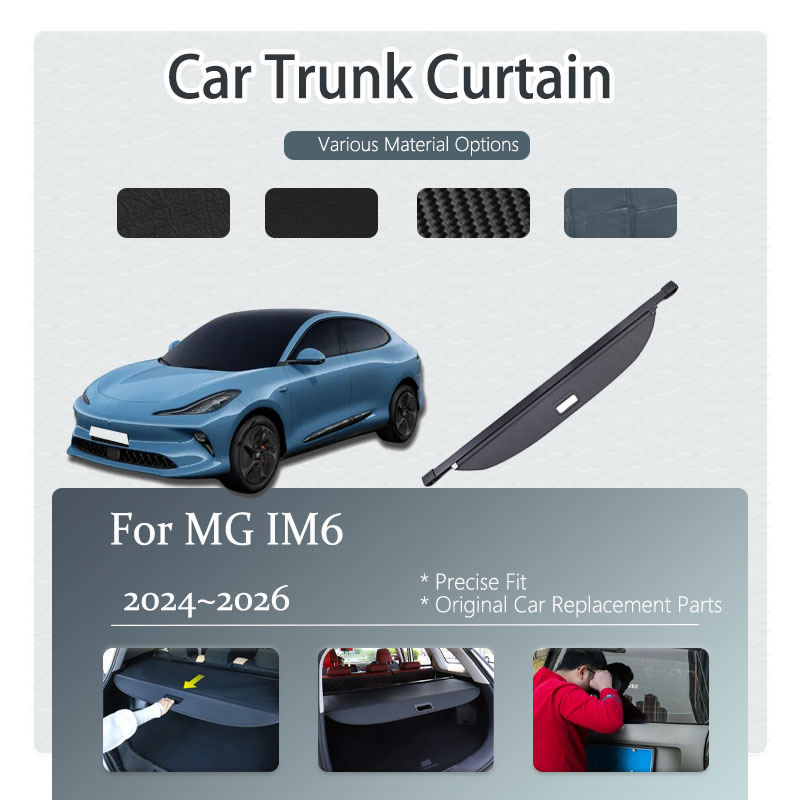 車のトランクカーテンカバー MG IM6 IM LS6 2024 2025 2026 格納式シールドバックカーゴラックパーティションシェルター自動車の付属品