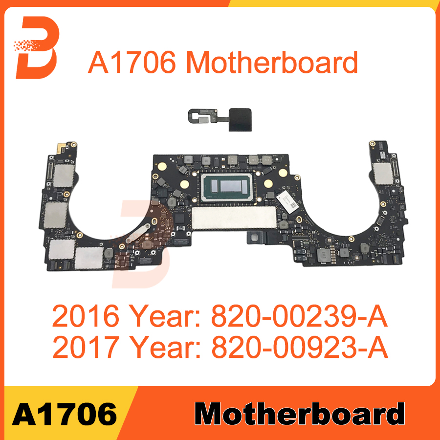 オリジナルロジックボード MacBook Pro 網膜 13 "A1706 マザーボード 256 ギガバイト 512 ギガバイト 1 テラバイト 820-00239-A 820-00923-A I5 I7 2016 2017 年
