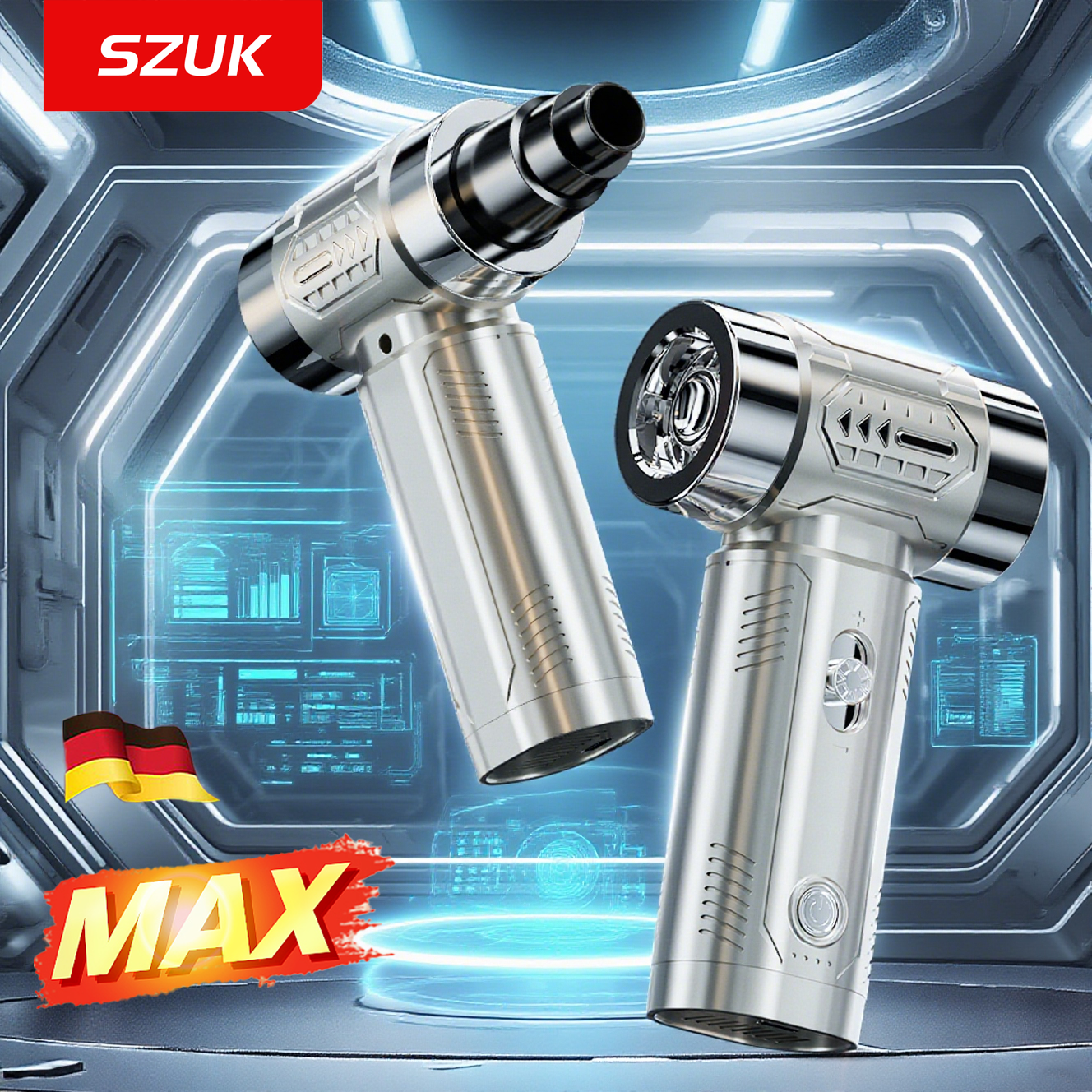 SZUK 2026 新ミニ送風機ターボファンブラシレスモーターハンドヘルドポータブルダクトファンターボファン送風機車の掃除機