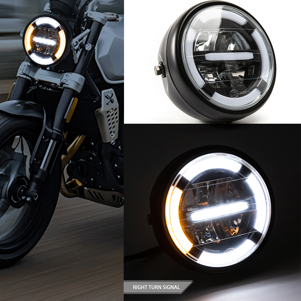 オートバイのヘッドライトデイタイムランニングライトターンシグナルライト高低ビームヘッドランプ Kawasaki バルカン 800 1500 1700
