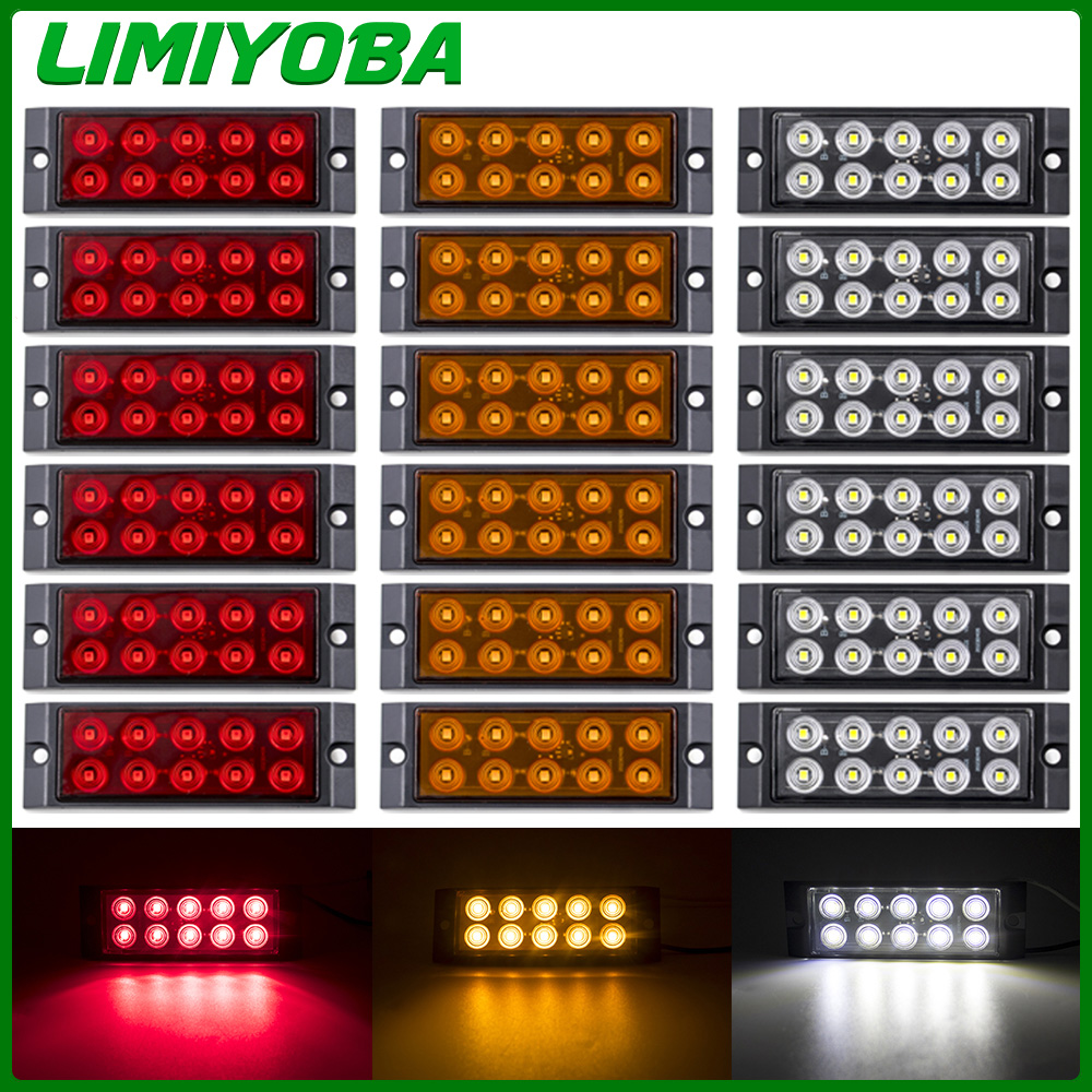 12V 24V 10 LED サイドマーカーライト車外部ランプインジケーターリアテールライトトレーラートラックトラックボートアクセサリー警告灯