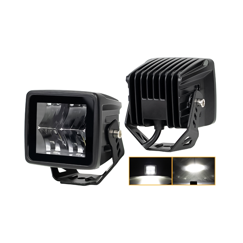 2017-2021 フォード F-150 ラプター 3 "LED フォグライトキューブポッドバンパーランプスクエア LED ワークライトバー駆動ランプトヨタタコマ