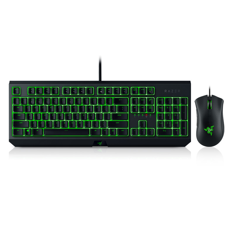 Razer BlackWidow Essential メカニカル ゲーミング キーボード グリーン スイッチと Razer DeathAdder Essential ゲーム マウスの複数選択