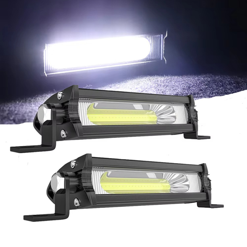 COB 車 LED ワークライト高輝度防水ドライビングランプオフロード SUV トラックヘッドライト 12V 24V 自動 DRL スポットライト 6000K