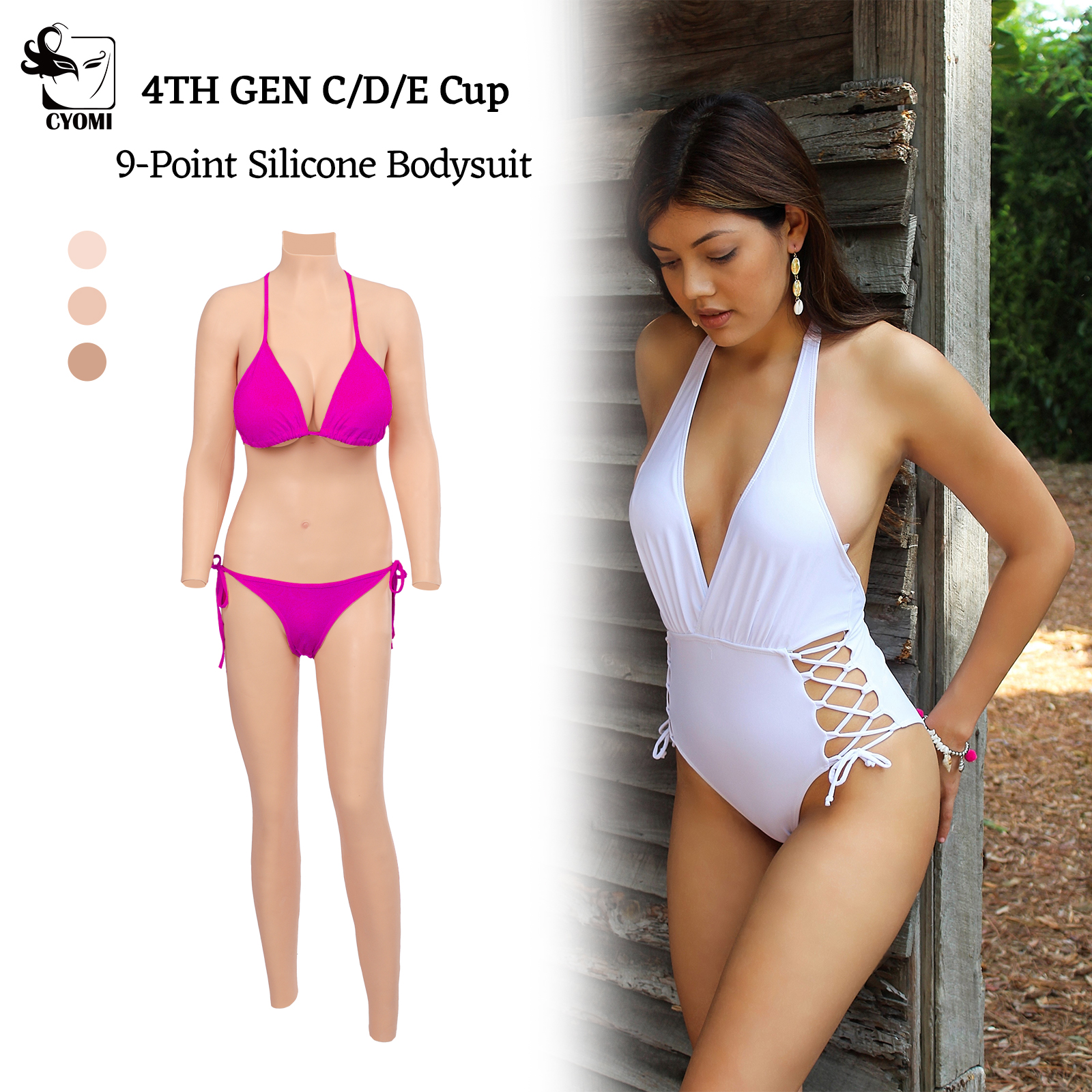 CYOMI 第 8 世代偽おっぱいシリコーンフルボディスーツリアルなブレストフォームトランスジェンダー女装男性から女性コスプレ女装
