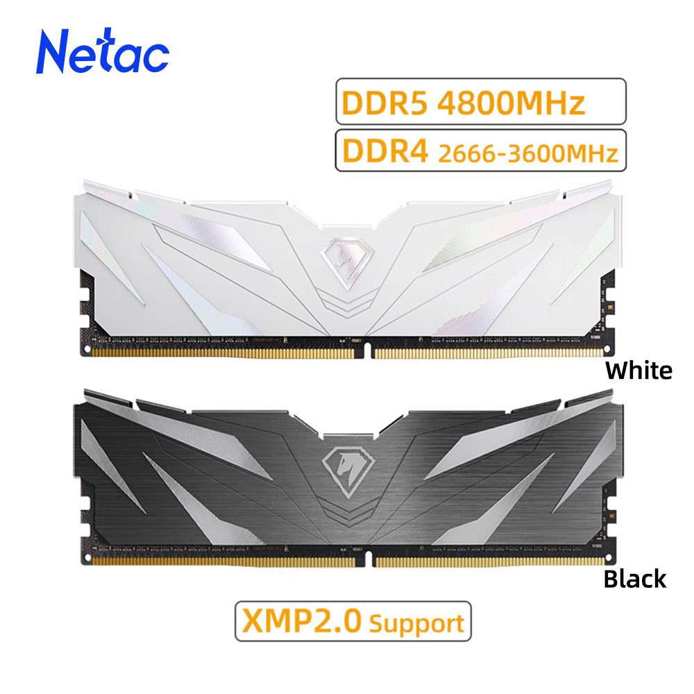 Netac DDR4 RAM メモリ DDR4 32GB 16GB 8GB DDR5 4800MHz メモリ RAM DDR4 3200MHz 3600MHz 2666MHz XMP AMD Intel マザーボード用