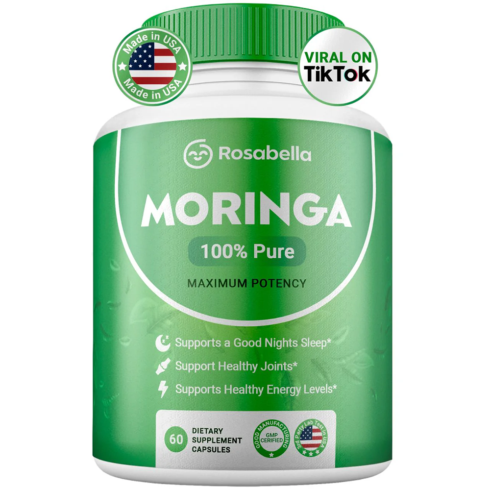 Pure Nutrient モリンガ カプセル - モリンガ サプリメント - リッチ モリンガ パウダー - エネルギー、皮膚の健康、腸の健康、抗酸化物質をサポート