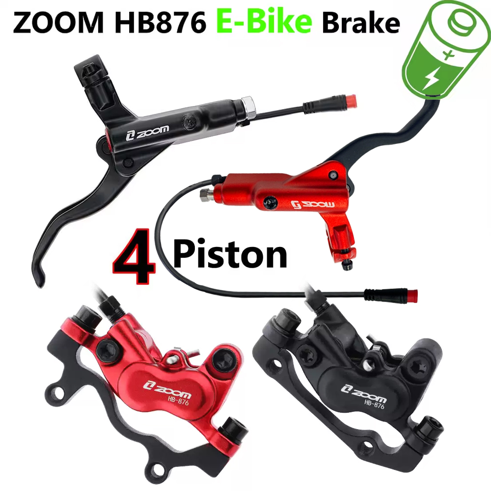 ズーム HB-876E 電動自転車 4 ピストン油圧ディスクブレーキセット電動スクーター折りたたみ MTB バイク電源オフ ebrake