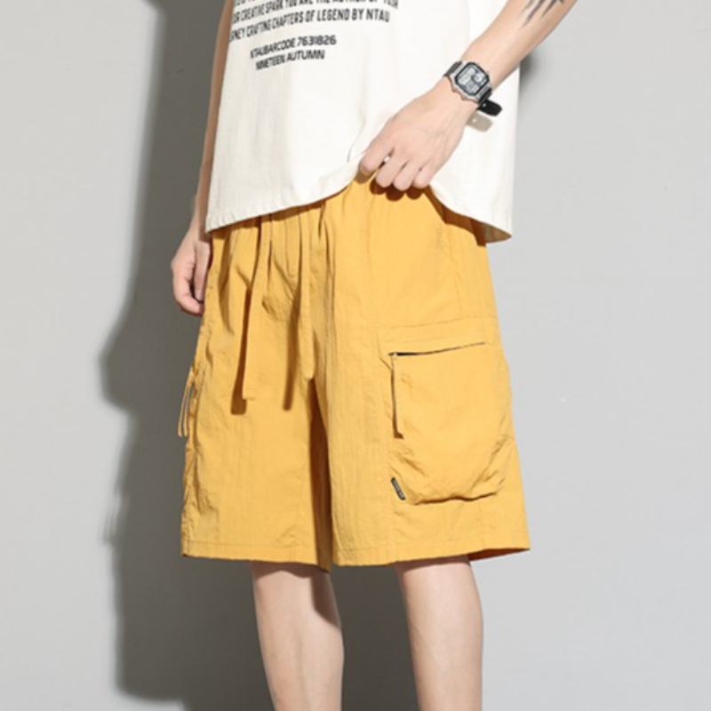 夏のメンズカーゴショーツカジュアルだぶだぶのジッパーマルチポケットストリートショーツ男性ファッションルーズオーバーオールショーツプラスサイズ 8XL
