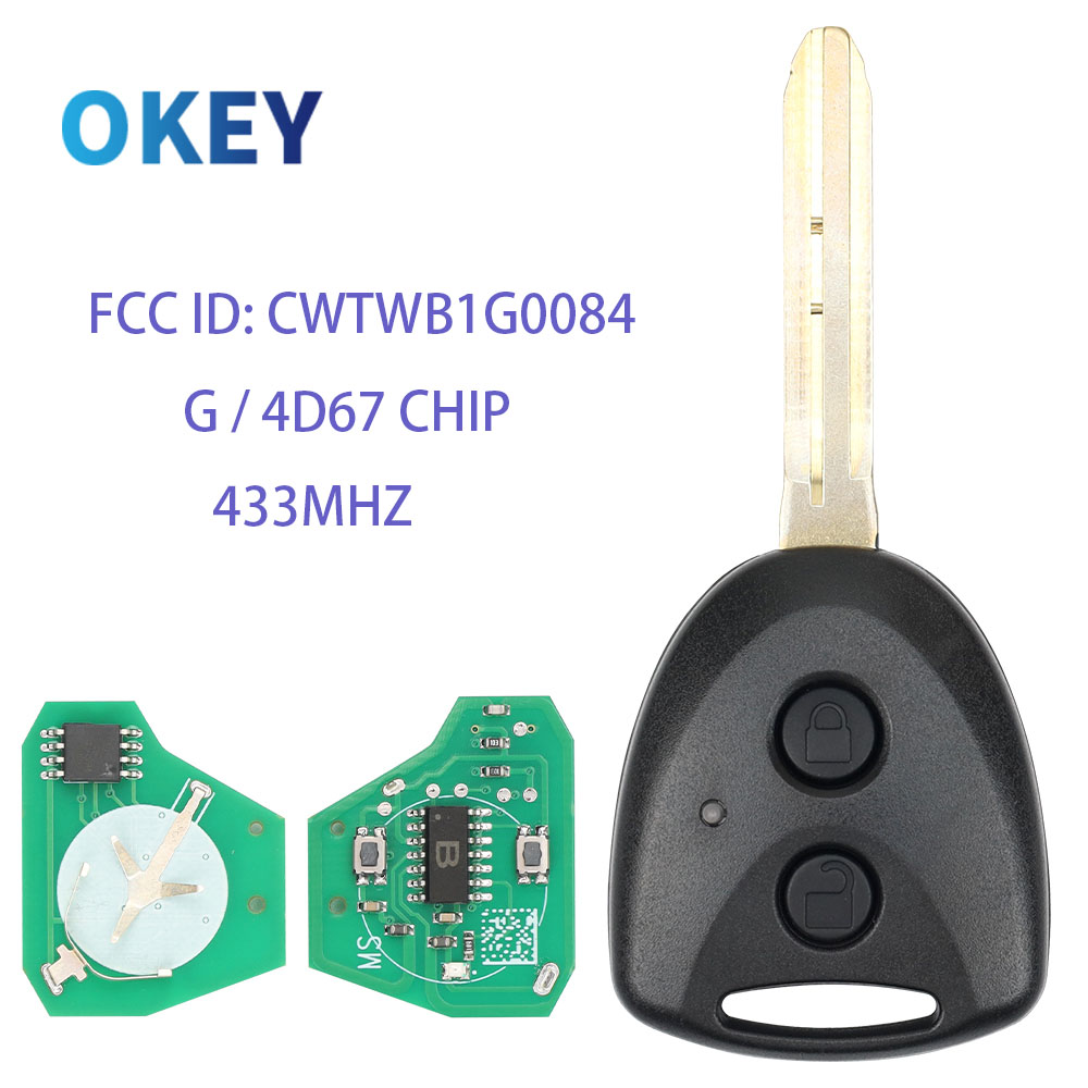 Okey リモート車のキー 433MHz トヨタ AVANZA 2016 - 2018 ウィゴグランドダイハツ Xenia Alza Myvi Axia FCCID CWTWB1G0084