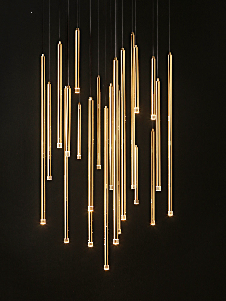 リビングルームの階段用LEDシャンデリア、モダンで豪華な家の装飾、ヴィラ屋根裏部屋の天井シャンデリア、ホテルの室内照明