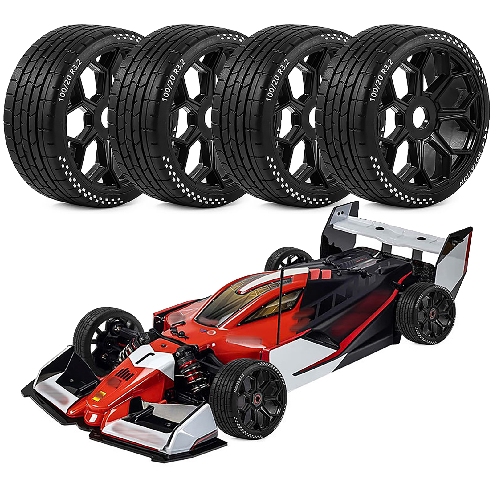 4 個 101*42 ミリメートル RC ハイウェイタイヤホイール 1/7 ARRMA モハーベ違反重罪リミットレス 6S 1/8 ホン Nor X3GT RC カーアップグレードパーツ