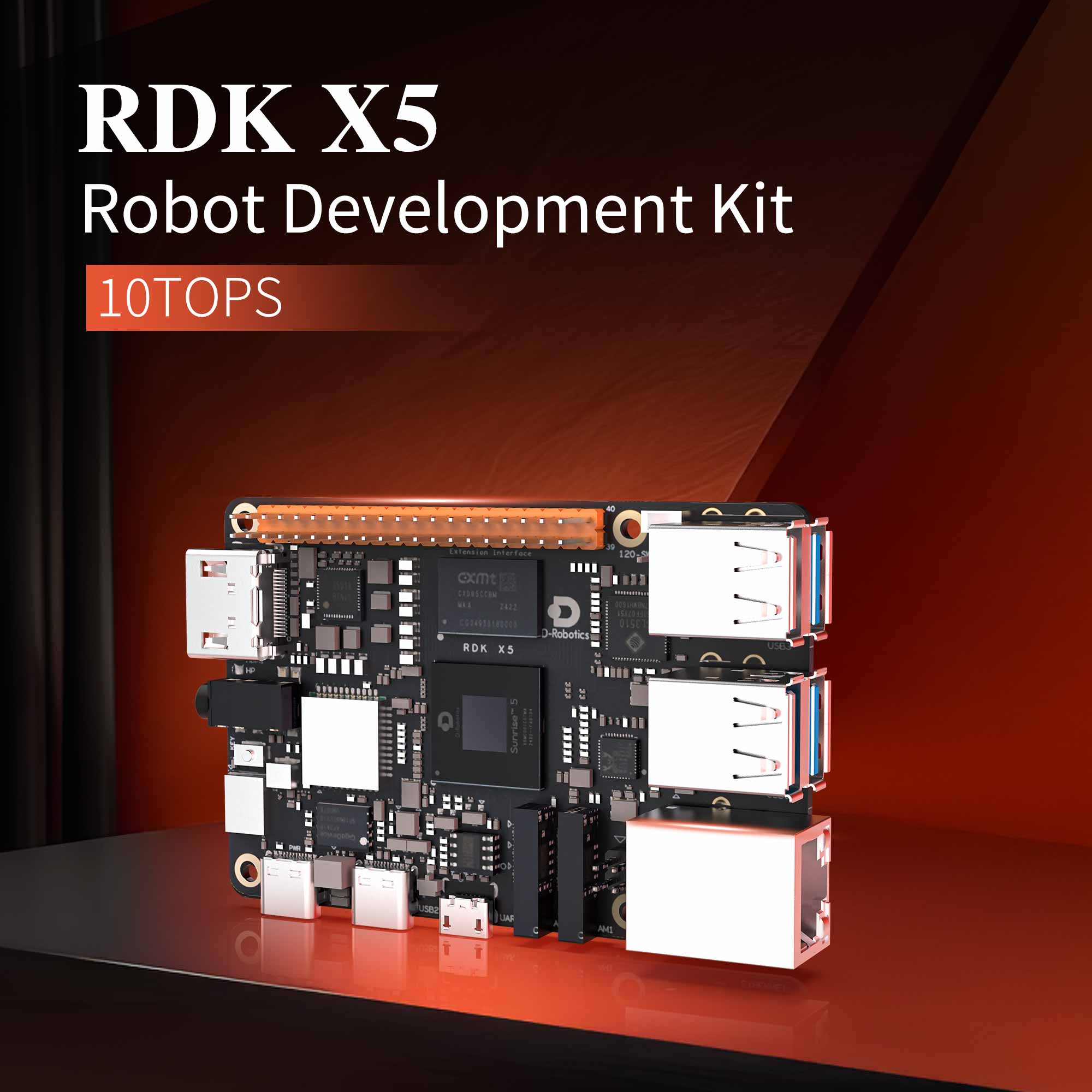 D-Robotics RDK X5 ロボット開発キット 4GB 8GB RAM AI 大型モデル Sunrise 5 チップ 10TOPS 電子プロジェクト用コンピューティング