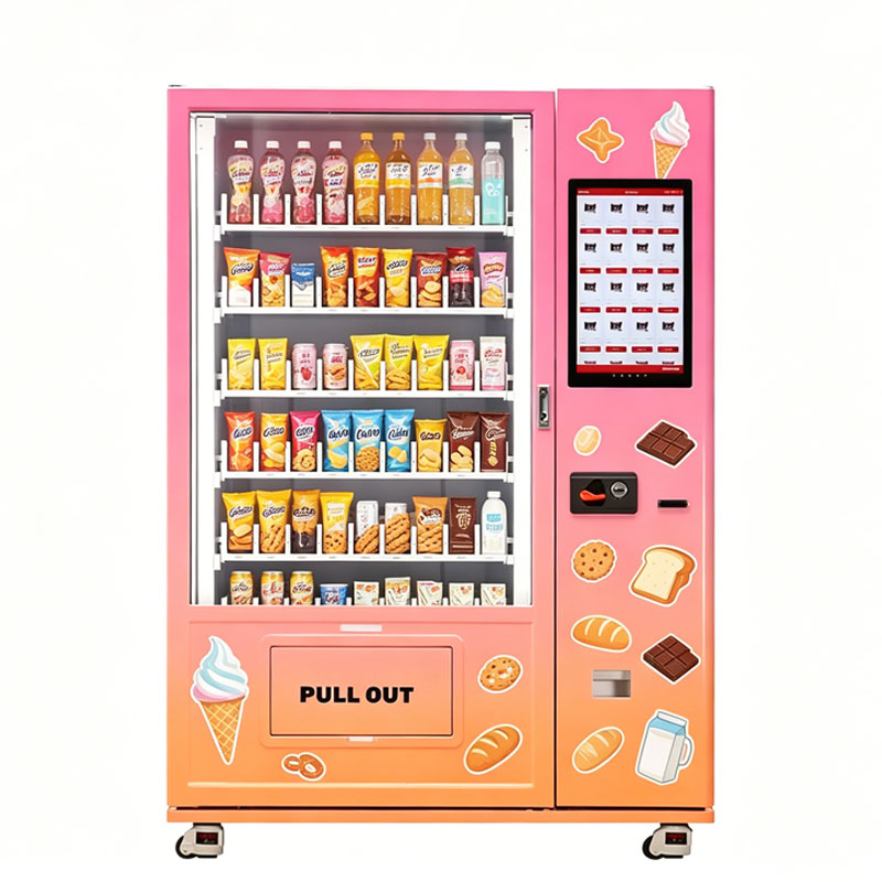 商業スナック飲料自動販売機カスタマイズされたキャッシュレス支払いと広告画面のセルフ サービス キオスク