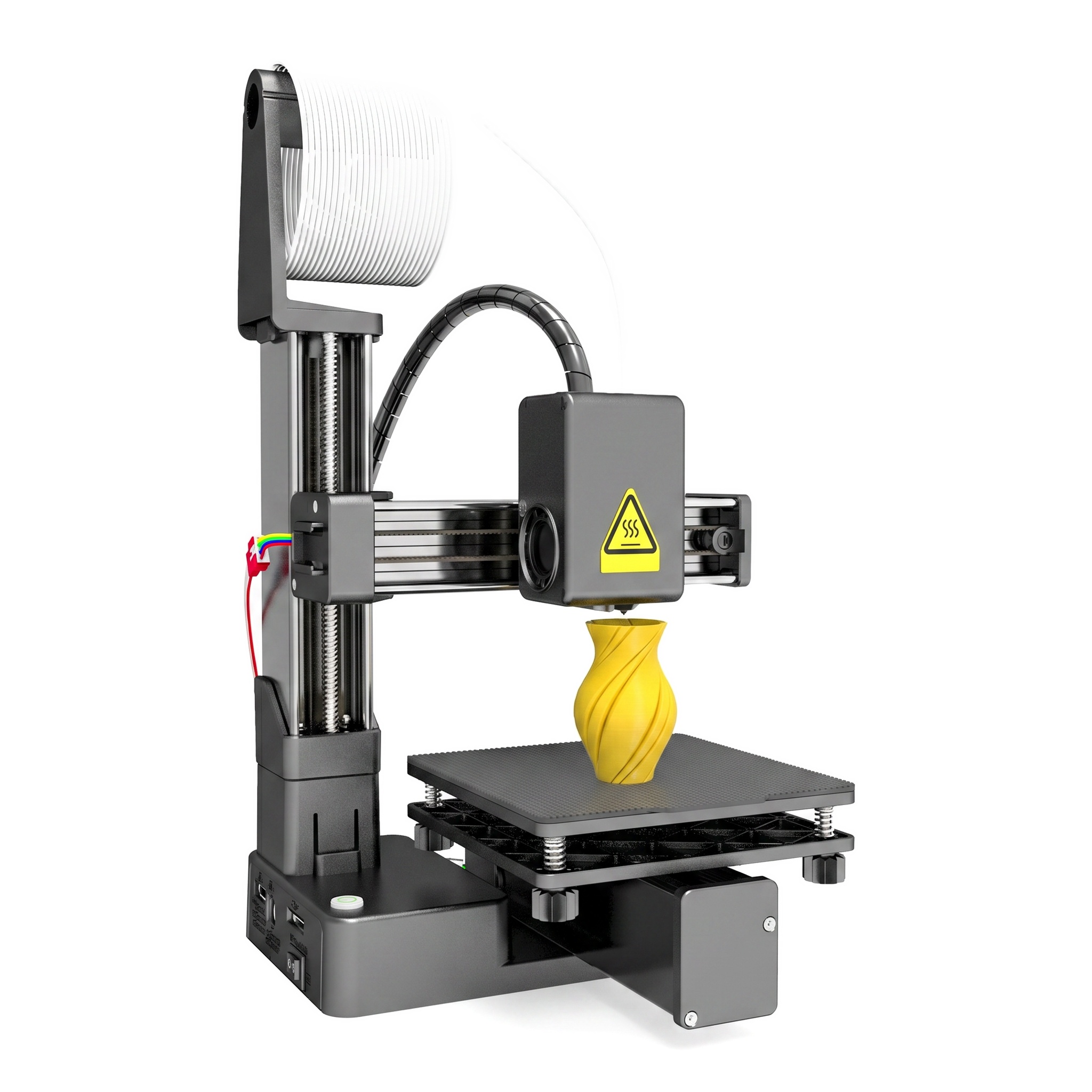 EasyThreed K10 デスクトップ ミニ 3D プリンター、クイックベッドレベリング付き低ノイズ FDM 3D 印刷機、青少年向け STEM 学習親子 DIY プロジェクト向けポータブル安全プリンター