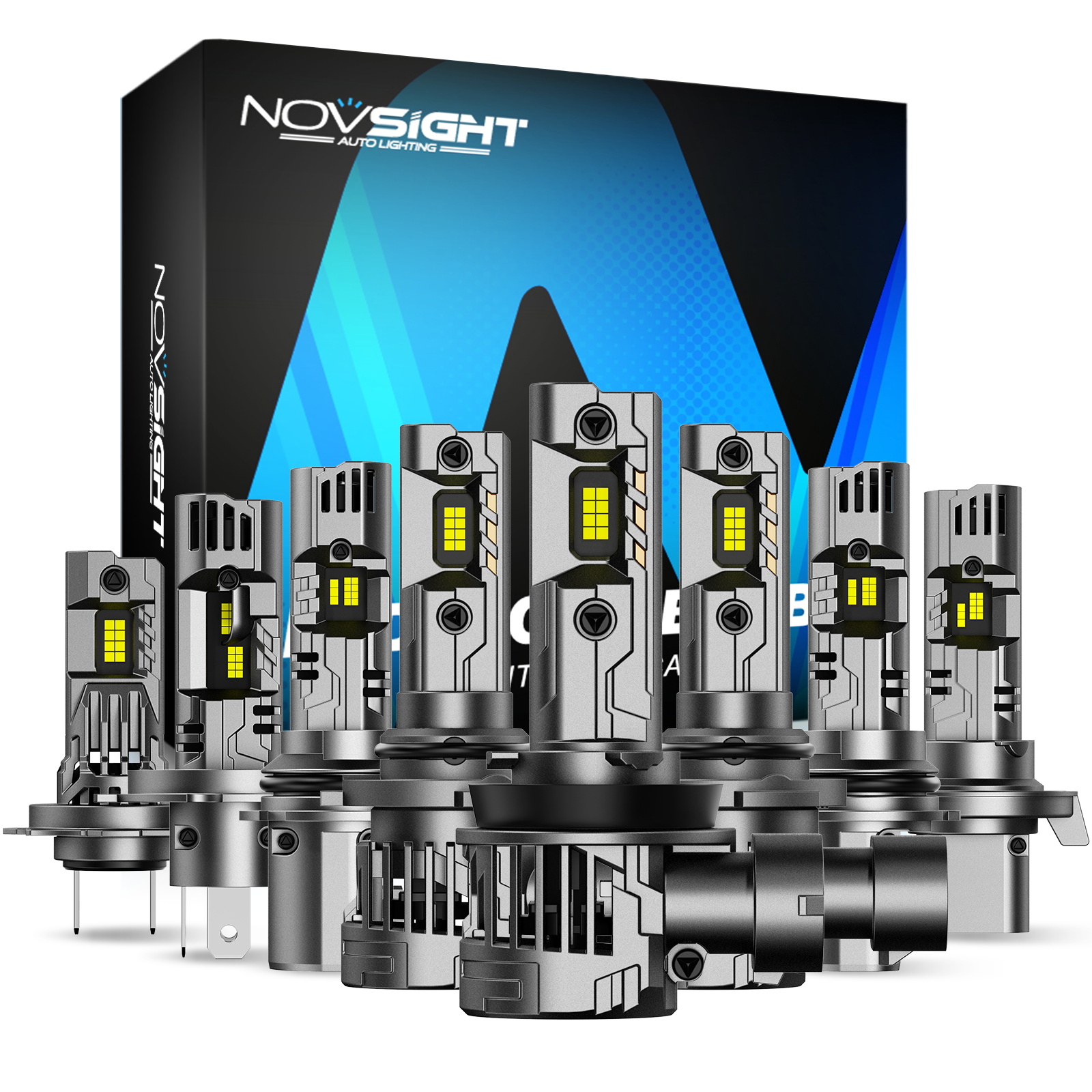 NOVSIGHT A500 N99 H4 LED ヘッドライト車 H7 LED H11 9005 9006 6500K 24000LM 100 ワット 9-32V LED オートヘッドランプ高輝度電球