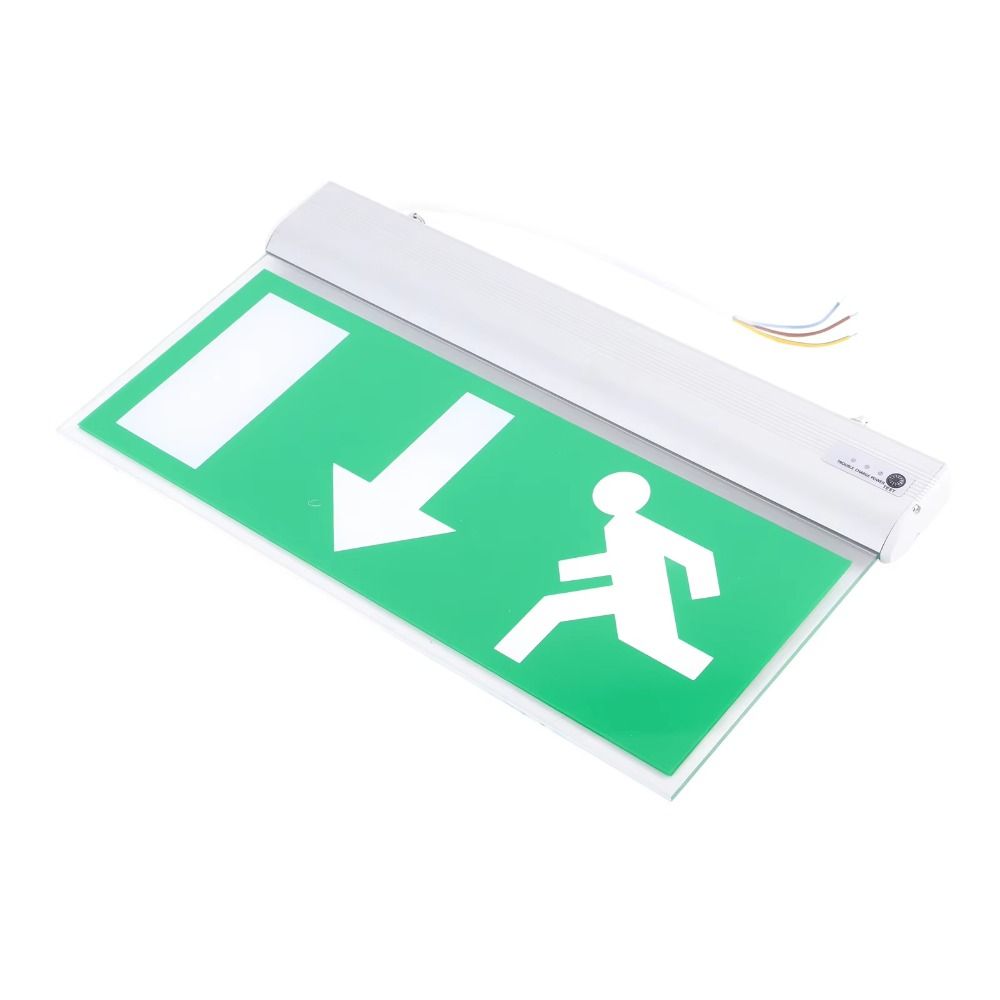110-240V 商用 LED 緊急サインランプ緑色の電球出口標識セキュリティライトアクリル安全ネオンライトモール