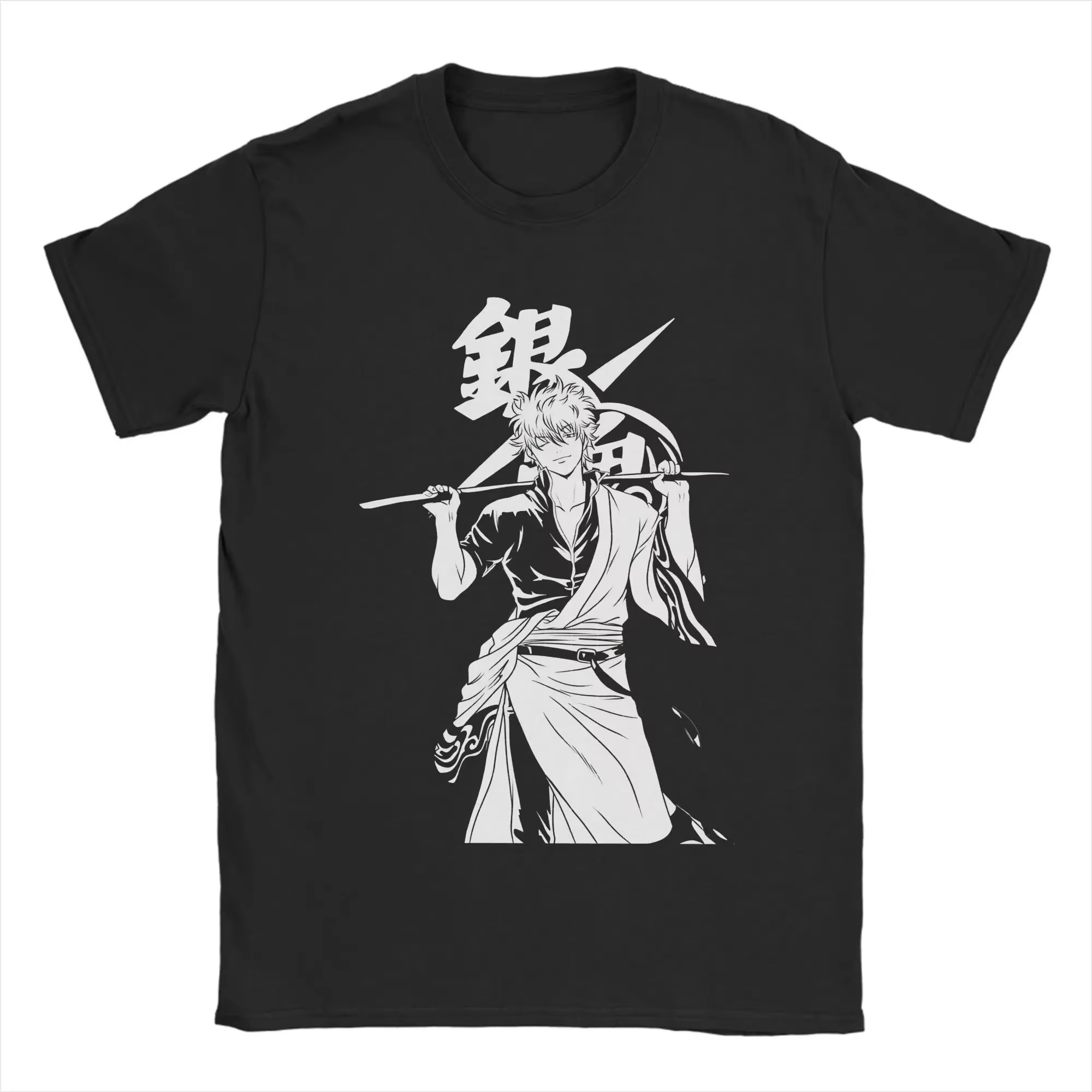 2026 夏銀魂坂田銀時アニメ Tシャツヴィンテージ洗浄ユニセックス原宿ストリートカジュアル Tシャツファンのための