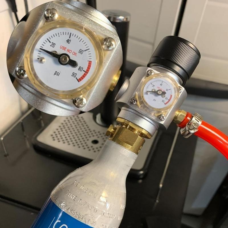 自家製 CO2 レギュレーター 0-90PSI 圧力バルブキッチン家電部品ガスレギュレーターソーダ水やプロジェクトに最適