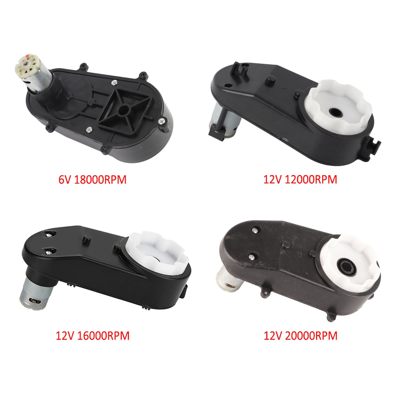 子供車用ギアボックス RS390 電動モーター 6V/12V 12000‑20000RPM 子供車用