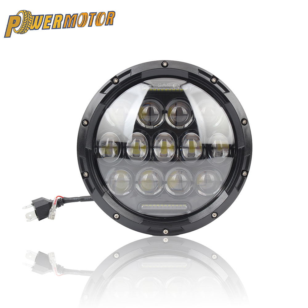 7 インチオートバイラウンド LED ヘッドライトハーレーツーリングウルトラクラシックエレクトラストリートグライドロードキングヤマハユニバーサルレトロ