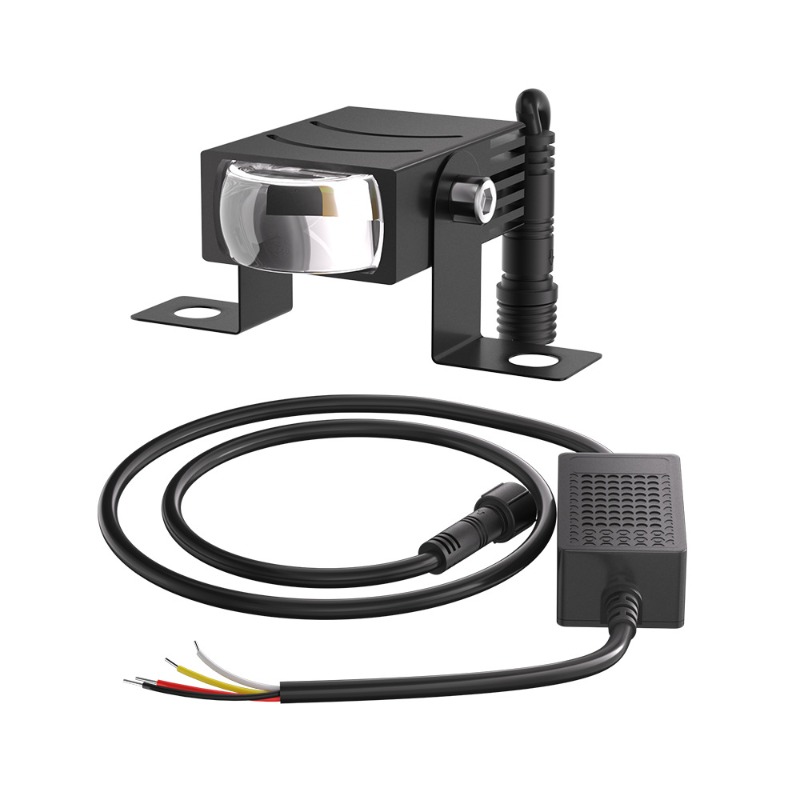 2pcs 30W Car Grille Light Mini Square Grille Light White Yellow Long Bright LED Motorcycle Electric Vehicle Spotlight 1100LM