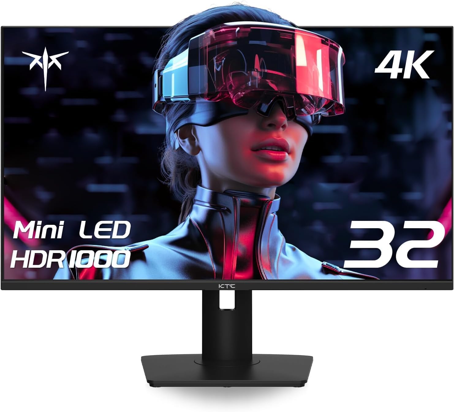 KTC 32 インチ 4K ミニ LED モニター、高速 IPS、HDR1000 144Hz 1ms MPRT ゲーミングモニター、Type-C 45W