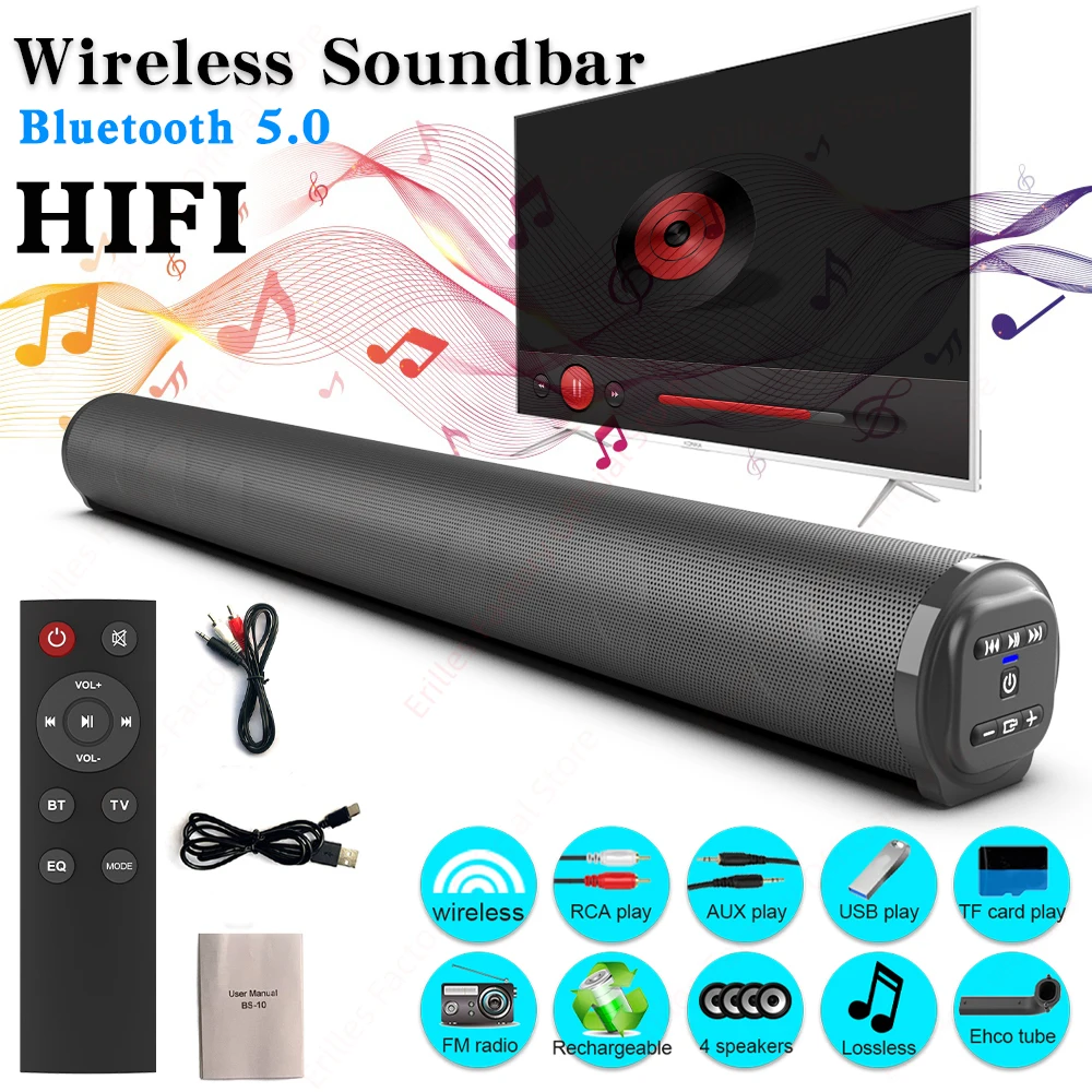 ポータブルワイヤレス Bluetooth サウンドバースピーカーサブウーファー TV プロジェクターデスクトップホームアウトドアステレオサウンド Ystem スーパーパワースピーカー