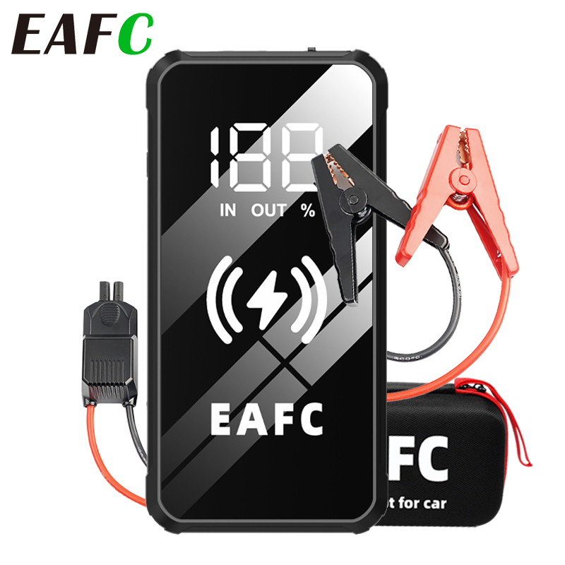 EAFC 2000A/1200A 車バッテリージャンプスタート 12V ポータブル電源銀行ワイヤレス高速充電緊急電源ブースター始動装置