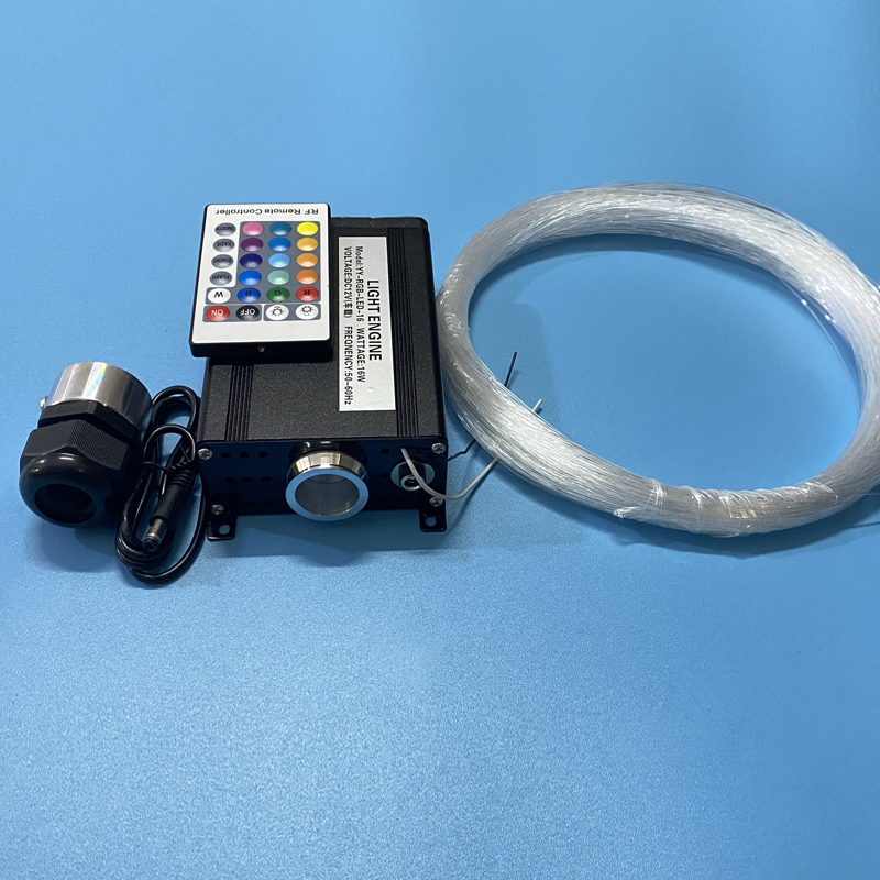 LED ライトエンジン 12V 入力 16 ワット RGB LED 光ファイバーライト光ファイバーケーブル付きカーホームスター星空