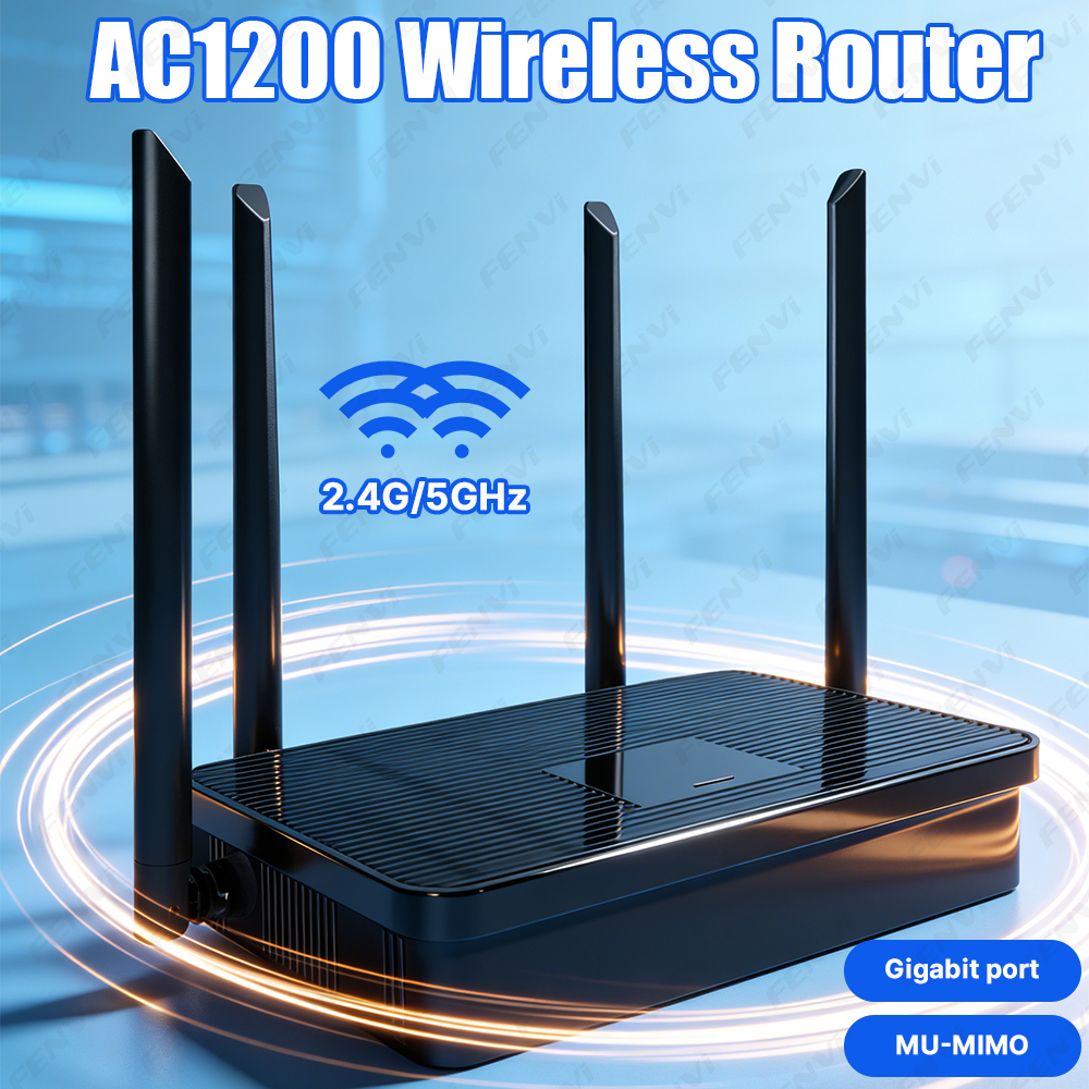 1200Mbps AC1200 WiFi ルーターギガビットイーサネットルーター信号エクステンダーデュアルバンド 5GHz 2.4GHz ワイヤレス Wi-Fi ネットワーク範囲リピーター