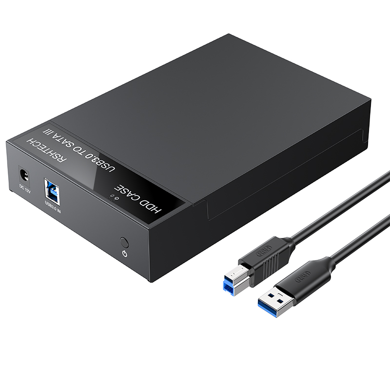 RSHTECH 外部 USB 3.0 SATA ハードドライブエンクロージャデータ転送 6Gbps HDD キャディポータブルディスクケース 2.5/3.5 インチ SATA I/II/III 用