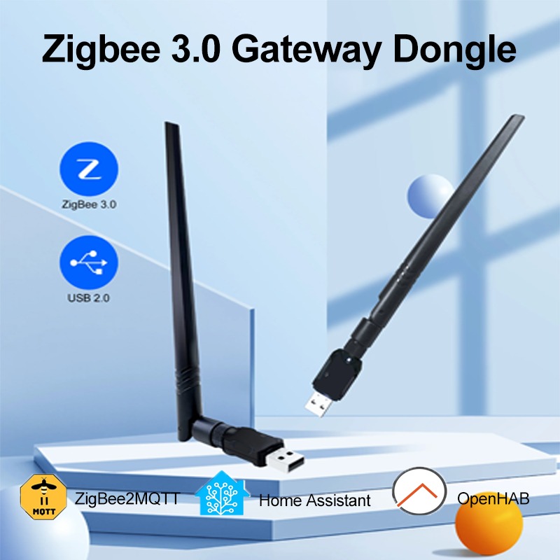 ZigBee 3.0 ドングル USB ゲートウェイ ユニバーサル ZigBee ゲートウェイ アンテナ付き ホーム アシスタント ZHA ZigBee2MQTT ゲートウェイ ハブと互換性あり