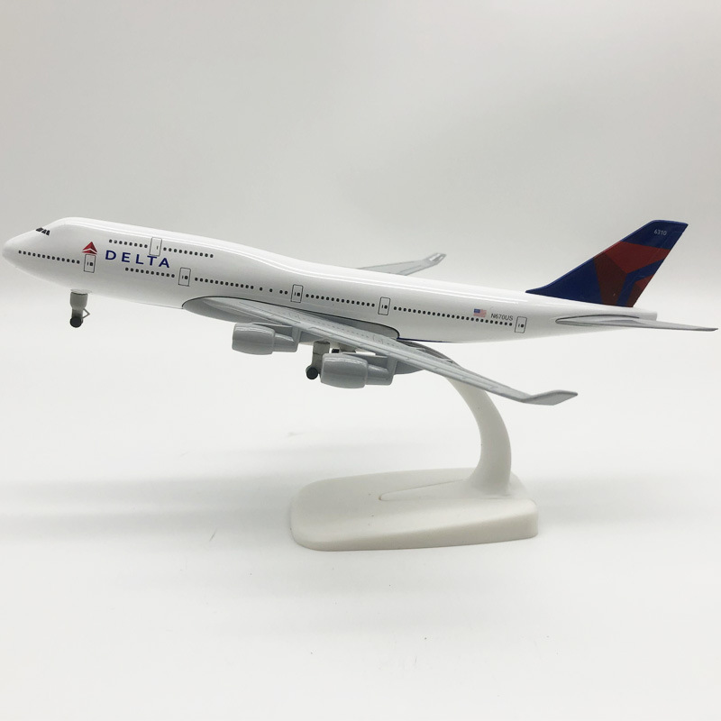 20 センチメートル B747 デルタ飛行機モデル 747 航空会社金属航空機レプリカ合金材料 1:400 航空金型ギフトシリーズ