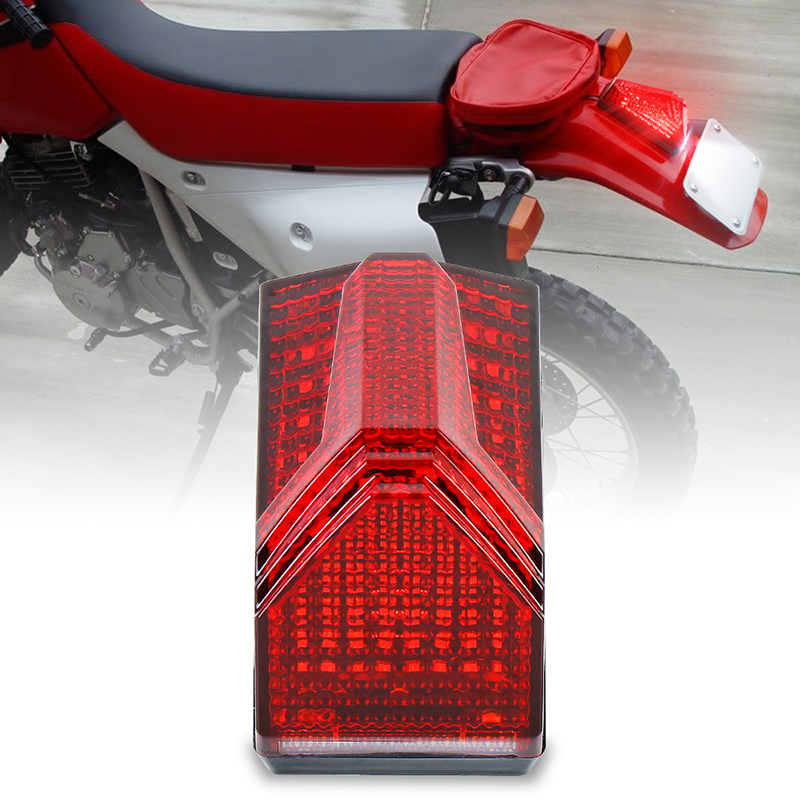 OVOVS LED テールライト 500% 明るいリアブレーキライト ホワイトナンバープレート照明付き ダートバイクホンダ XR650L XR600R XR250R