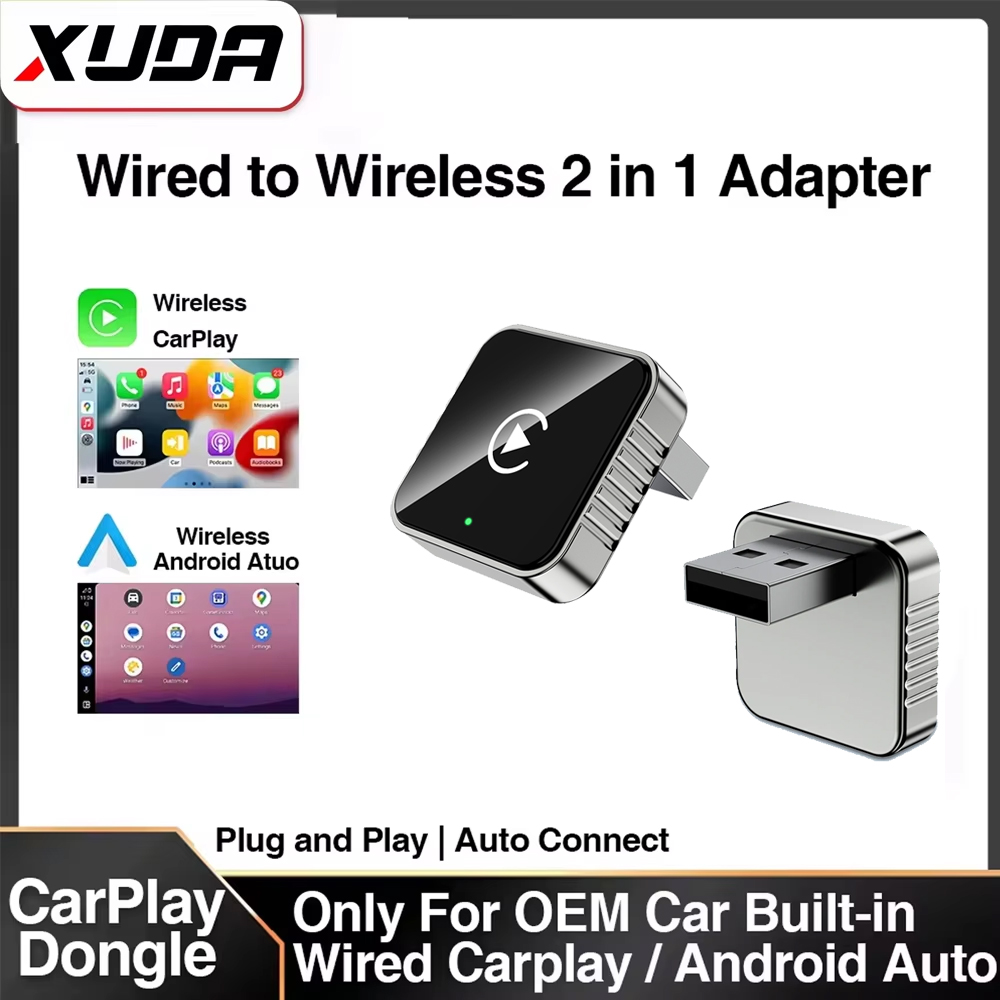XUDA ワイヤレス CarPlay アダプター 2026 有線 CarPlay をワイヤレス Mini USB にアップグレード 有線 Apple CarPlay を内蔵した車用