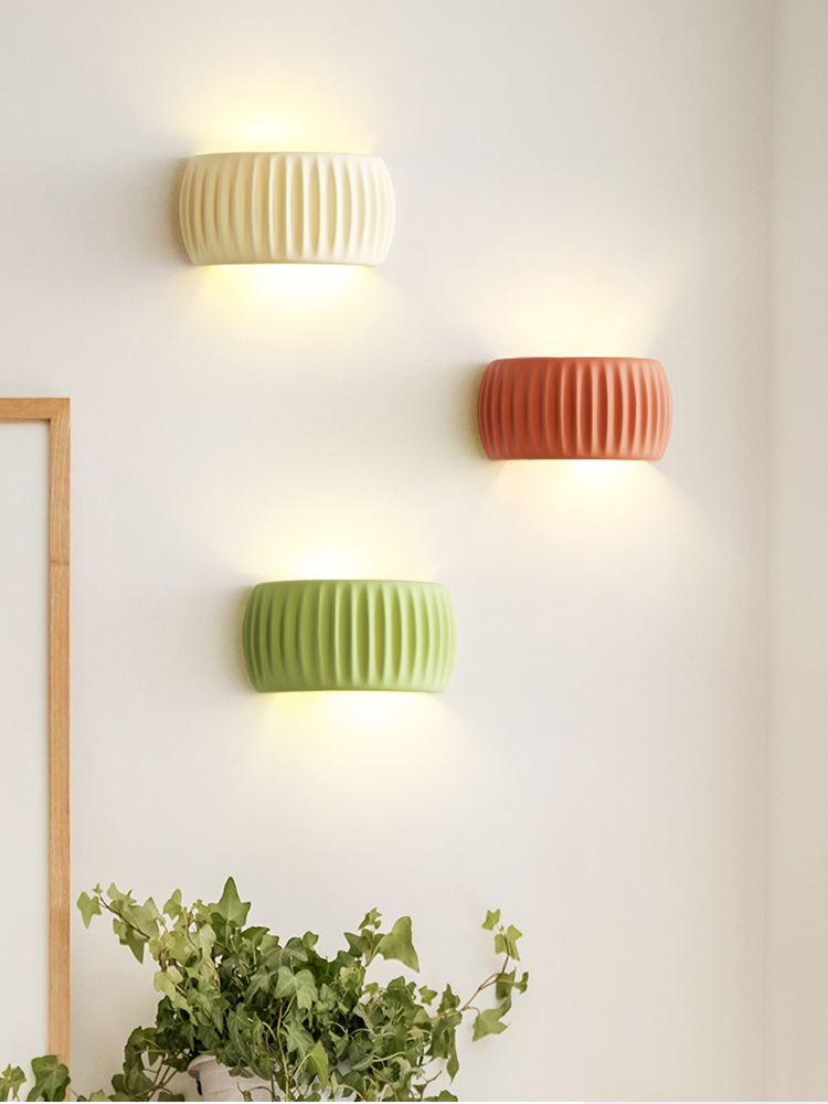 French European Wall Lamp Resin Bedroom Bedside Lamp Corridor Lamp Balcony Living Room Dining Room Simple Modern Wall Lamp