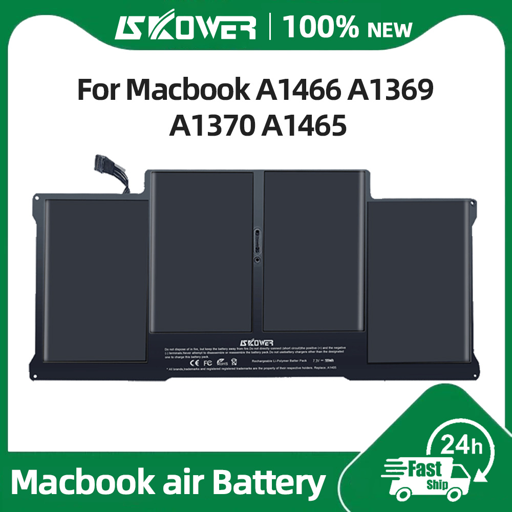SKOWER 高性能 A1375 A1406 A1405 A1377 ノートパソコンのバッテリー Apple の Macbook Air 11 13 インチ A1466 A1370 A1369 A1465
