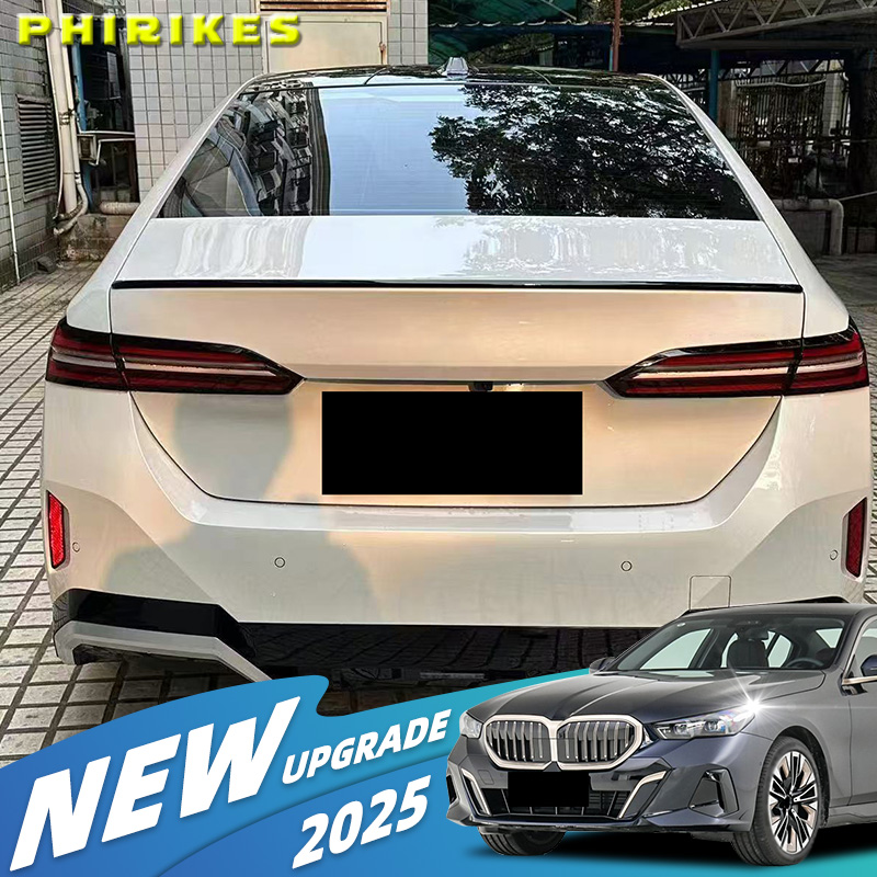 Bmw 新 5 シリーズ G60 i5 2024 520i 525i 528i 530i 535i リアスポイラーボディキットチューニング M4 スタイルグロスブラックリアスポイラーウイング