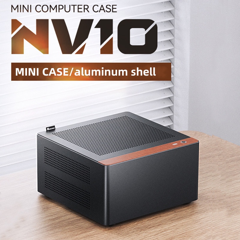 JONSBO NV10 ポータブルデスクトップシャーシ ITX MINI フルアルミニウムサポート 1U フレックス電源立ったり横になったりコンピュータケース