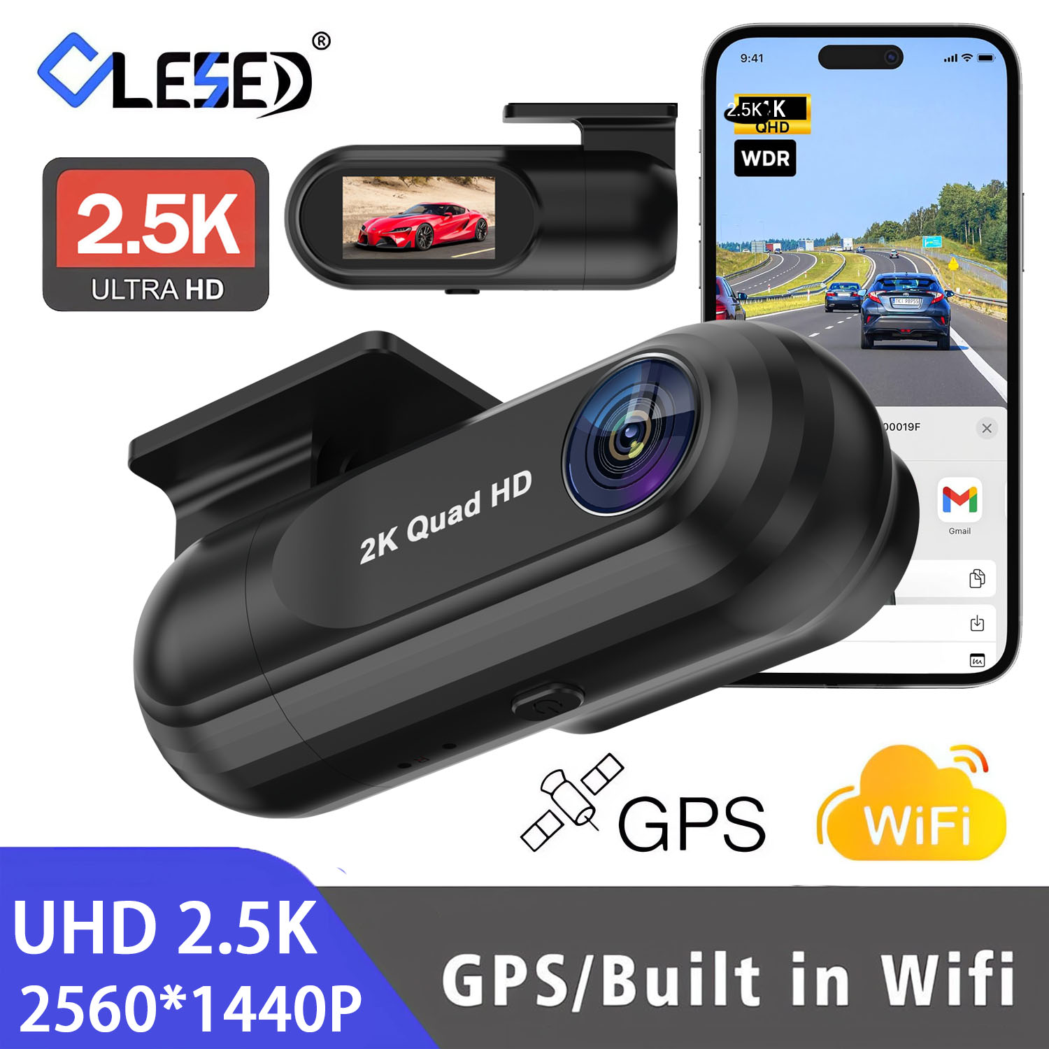 UHD 2.5K 2560*1440P ダッシュカム WiFi GPS フロント 2K DVR ビデオレコーダー 24H 駐車場ナイトビジョンミニダッシュカム車用ブラックボックス