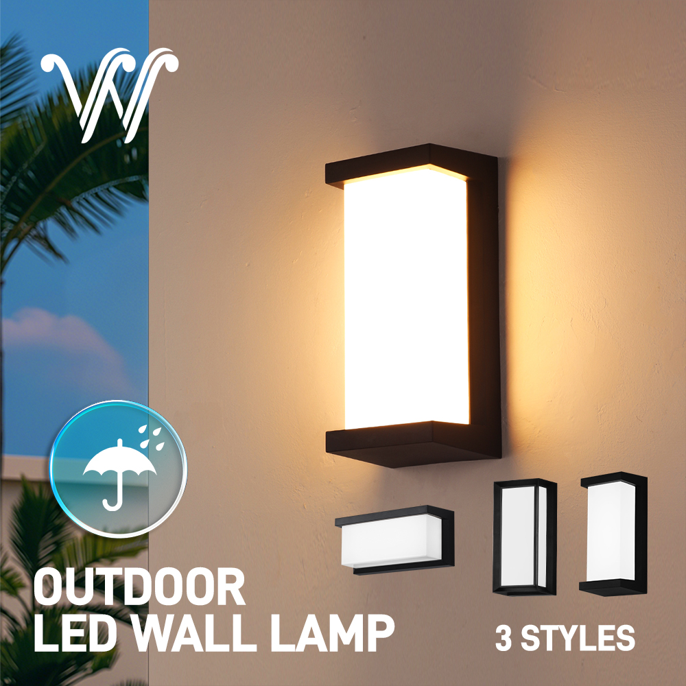 IP65 防水屋外 LED ウォールランプ 24 ワット AC85-265V 外壁照明プラスチックランプ本体ウォームホワイトポーチライトガーデンライト